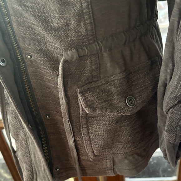 Anthropologie Saturday Sunday Dark Gray Cotton Textured Jacket - Picture 12 of 13